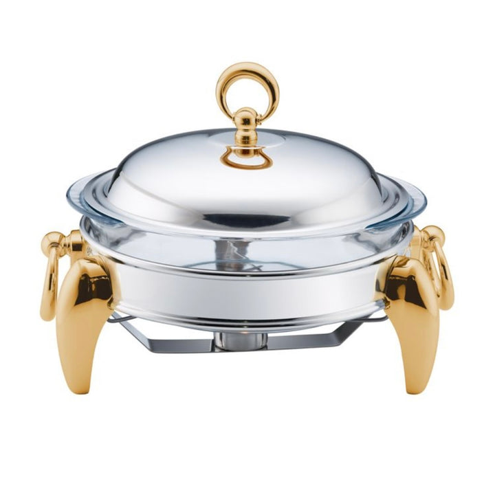 Rustfrit Stål Madvarmer/Fyrfadesæt 3 Dele | 2 L | Rund | Sølv/Guld | Rechaud Calef
