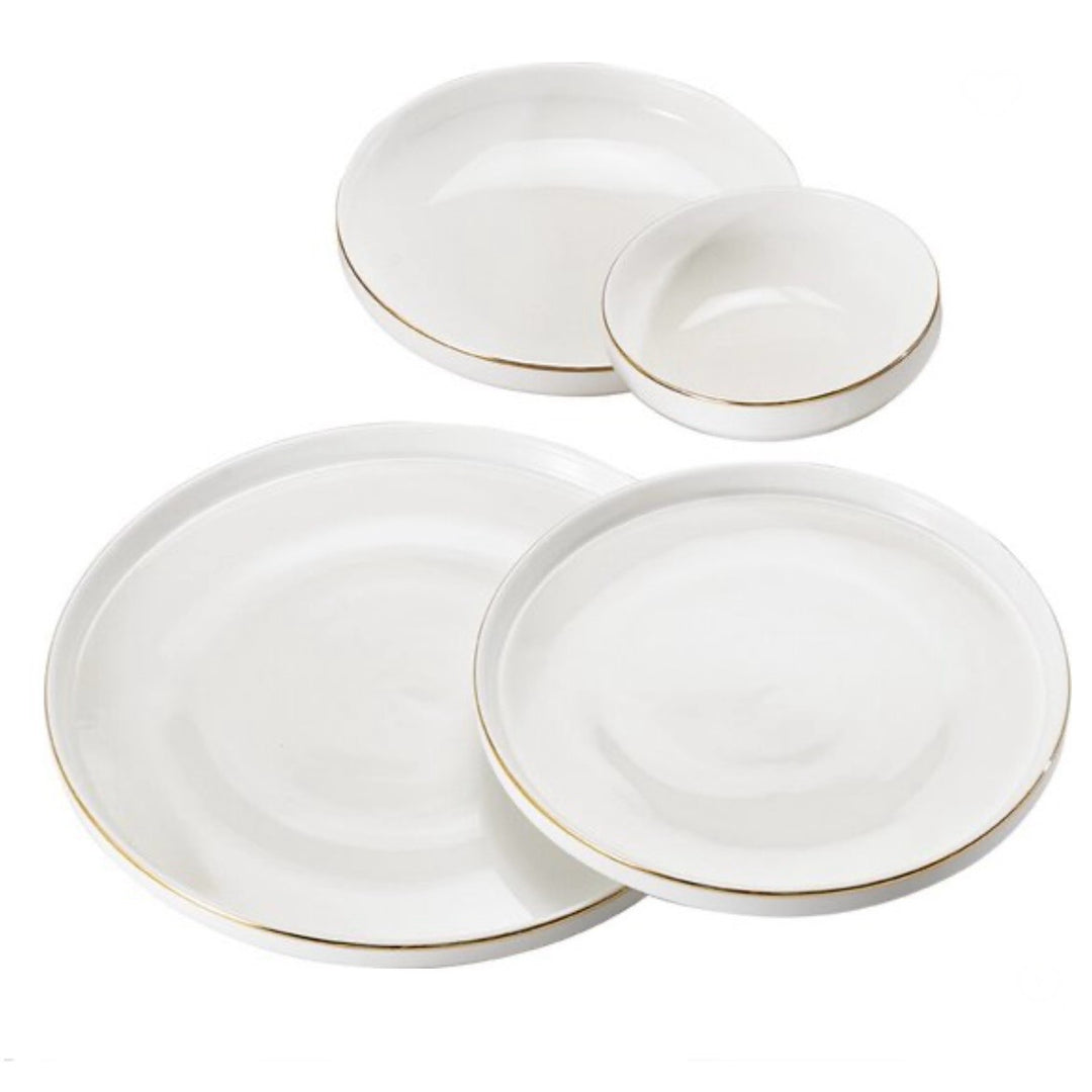 Tallerkensæt 24 Dele 6 Pers. - Schäfer Apollon Gold