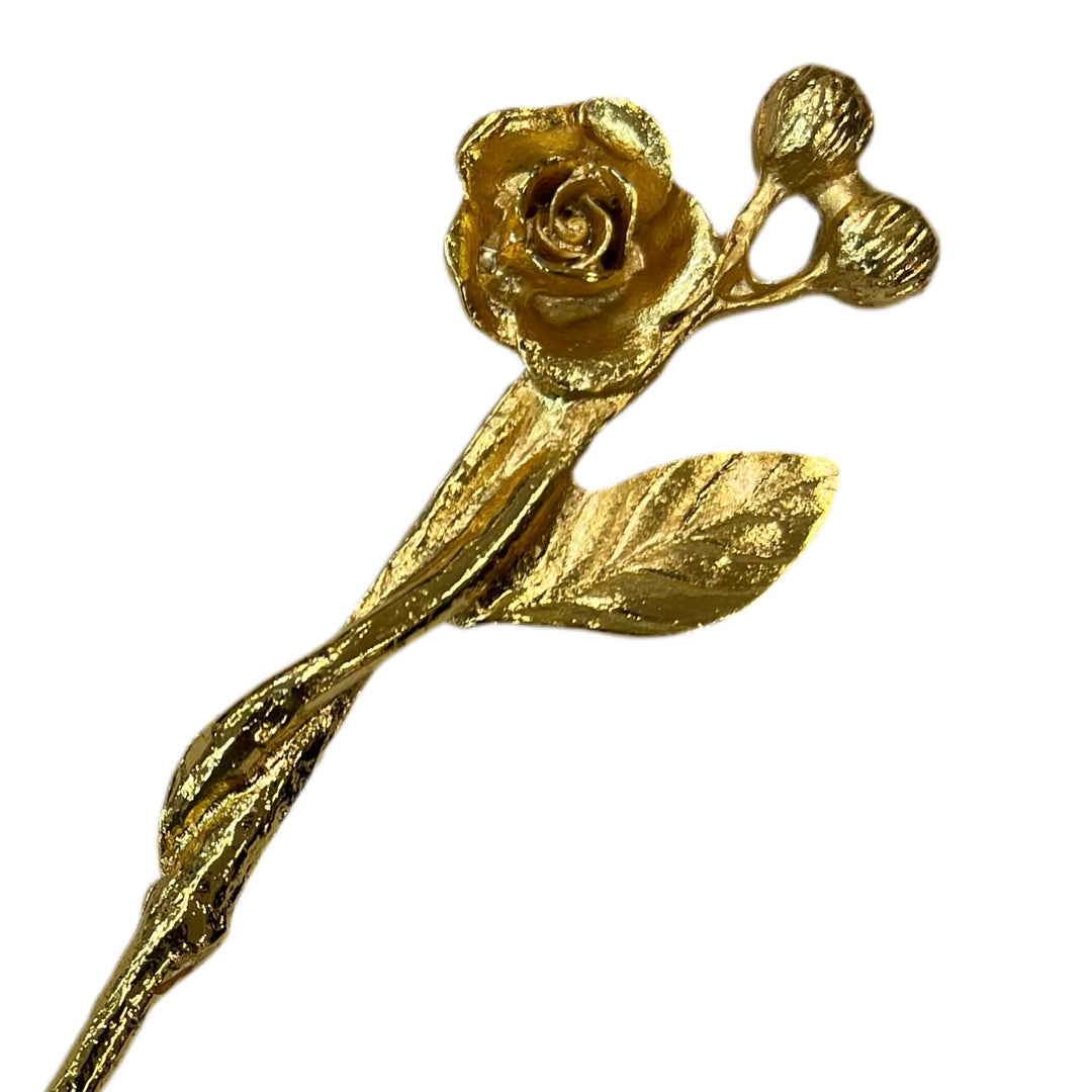 Blomstret Guld Teskesæt 6 stk. - Interlife