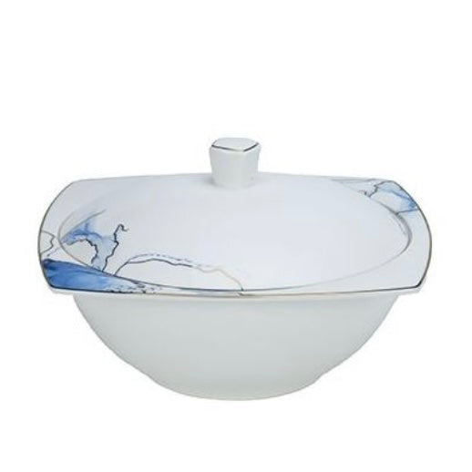 Orly Hvid/Blå Pocelænssæt 80 dele - Løven Home