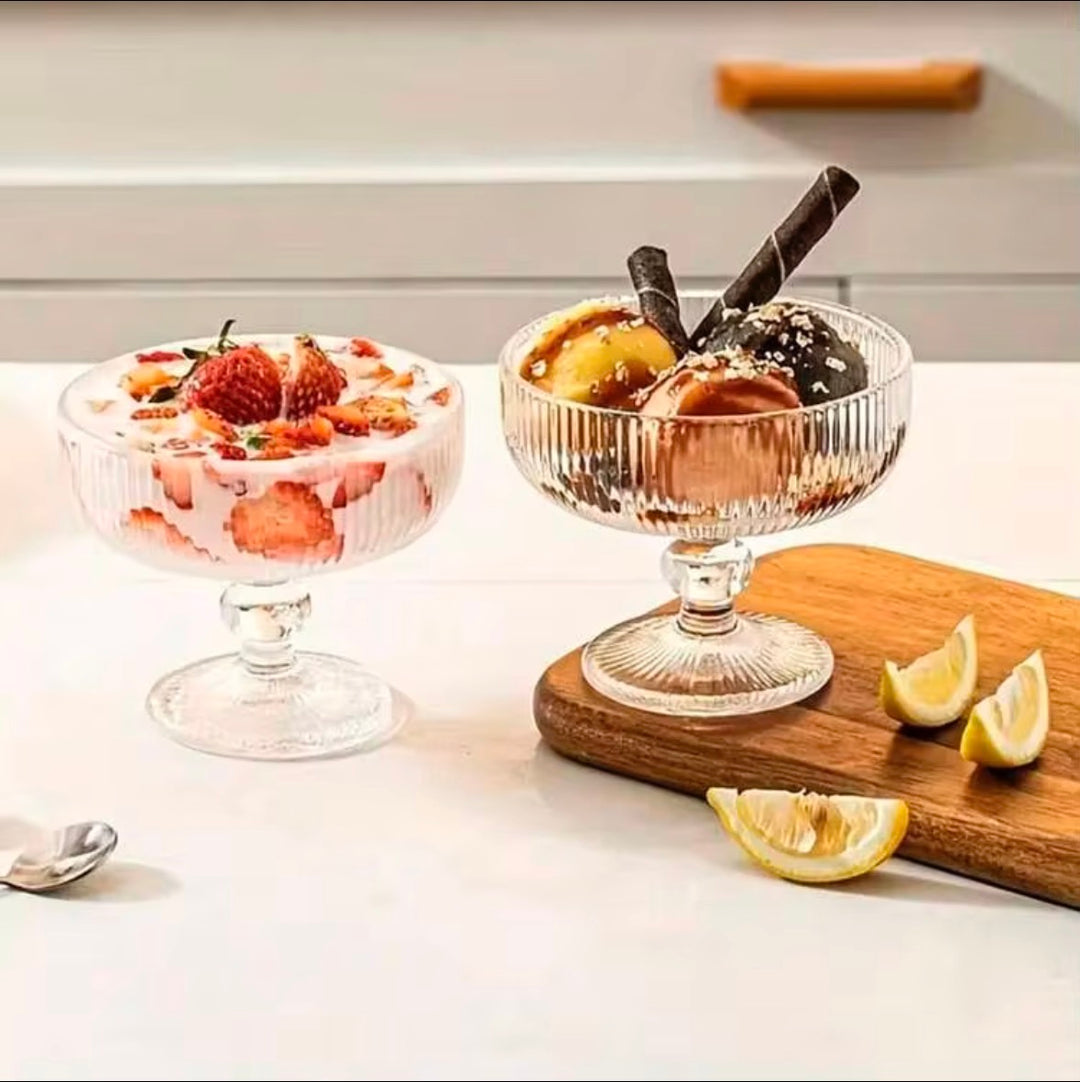Almina Dessertskål med Rillet Design