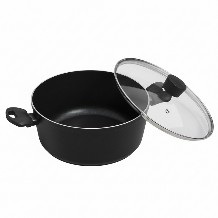 Michelino Nora New Line Gryde m/Glaslåg - Non-Stick - 28 cm - 4,5 Liter