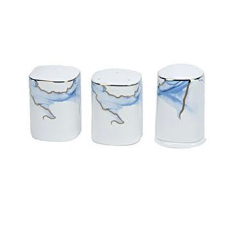 Orly Hvid/Blå Pocelænssæt 80 dele - Løven Home