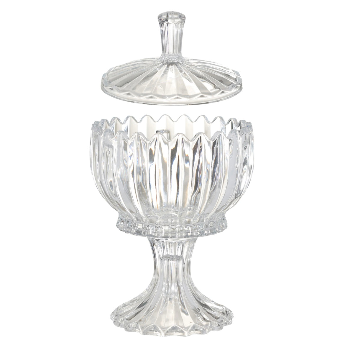 Glas Bonbonniere På Fod m/Låg - Lirmartur
