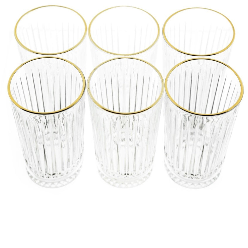 Høj Elisa Golden Drikkeglassæt 6 stk. 300 ml.