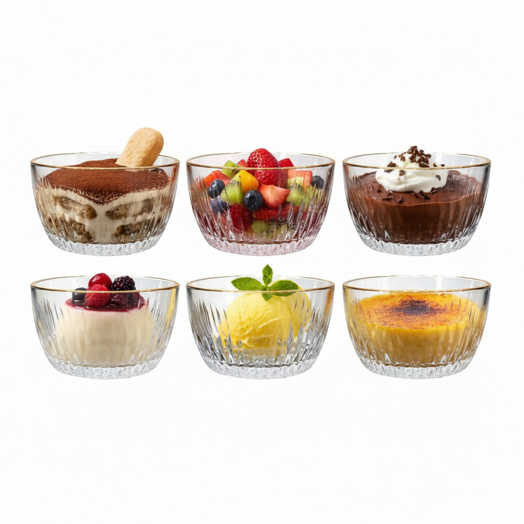 Bricard Armilla Gold Glas Snackskåle Sæt 6 stk.