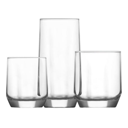 Drikkeglassæt 3 størrelser 18 Dele - Lav Diamond