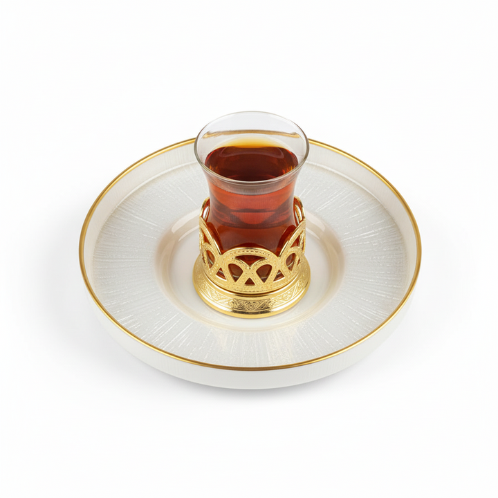 Bricard Rexy Underkoppesæt 6 stk. - Perlemor/Guld - 12 cm