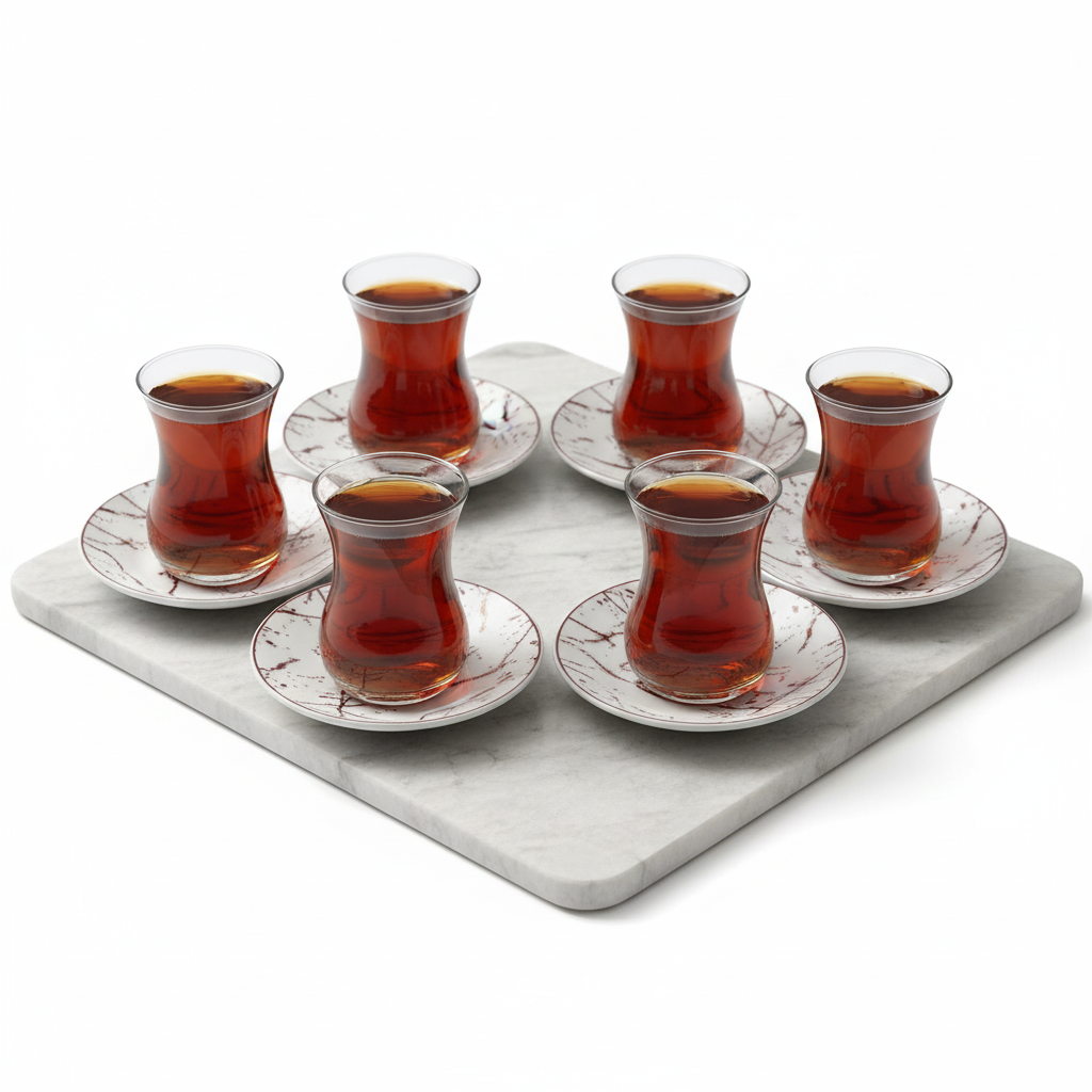 Bricard Teglassæt 18 dele - Rosaguld