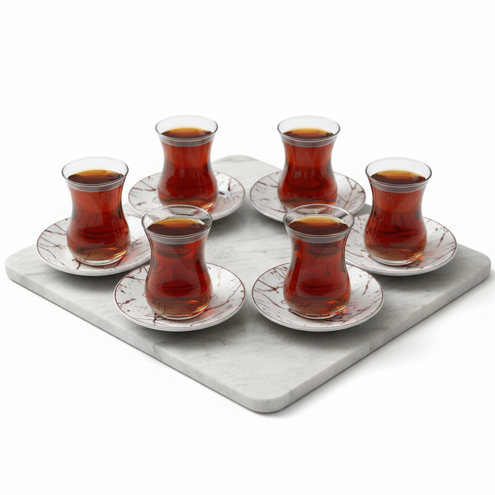 Bricard Teglassæt 18 dele - Rosaguld