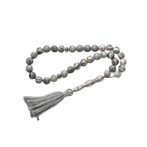 Finest Choice Lav-Selv-Tasbihkæde (Bedeperler) - Grå Farve
