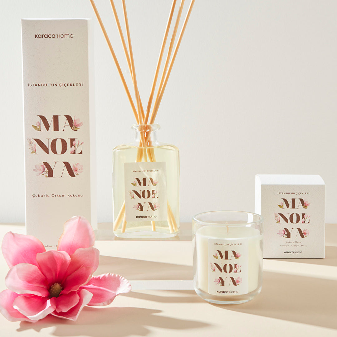 Karaca Home Istanbul’s Blomster-serie Duftspreder med Duftpinde – Magnolia – 200 ml