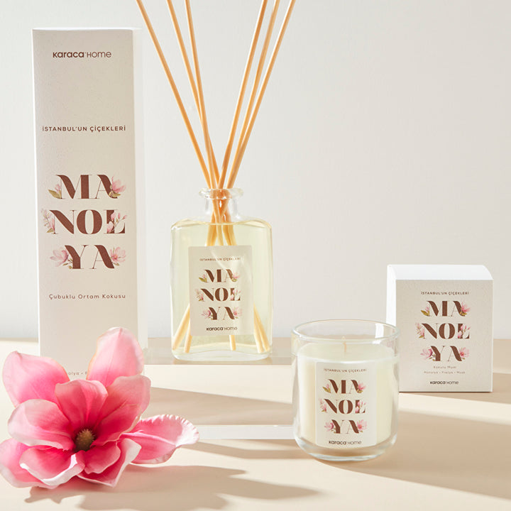 Karaca Home Istanbul’s Blomster-serie Duftspreder med Duftpinde – Magnolia – 200 ml