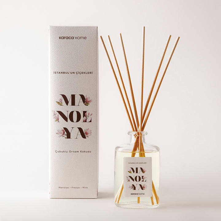 Karaca Home Istanbul’s Blomster-serie Duftspreder med Duftpinde – Magnolia – 200 ml