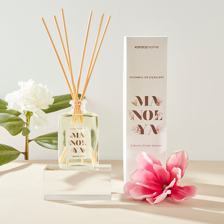 Karaca Home Istanbul’s Blomster-serie Duftspreder med Duftpinde – Magnolia – 200 ml