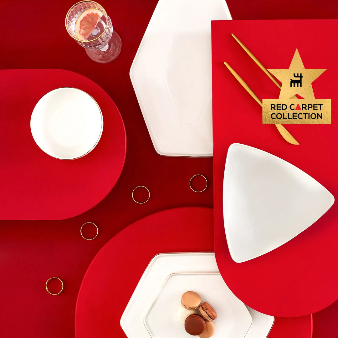 Karaca Red Carpet Collection Stream Bone Geo 59 Dele Spisestel til 12 Personer – Guld