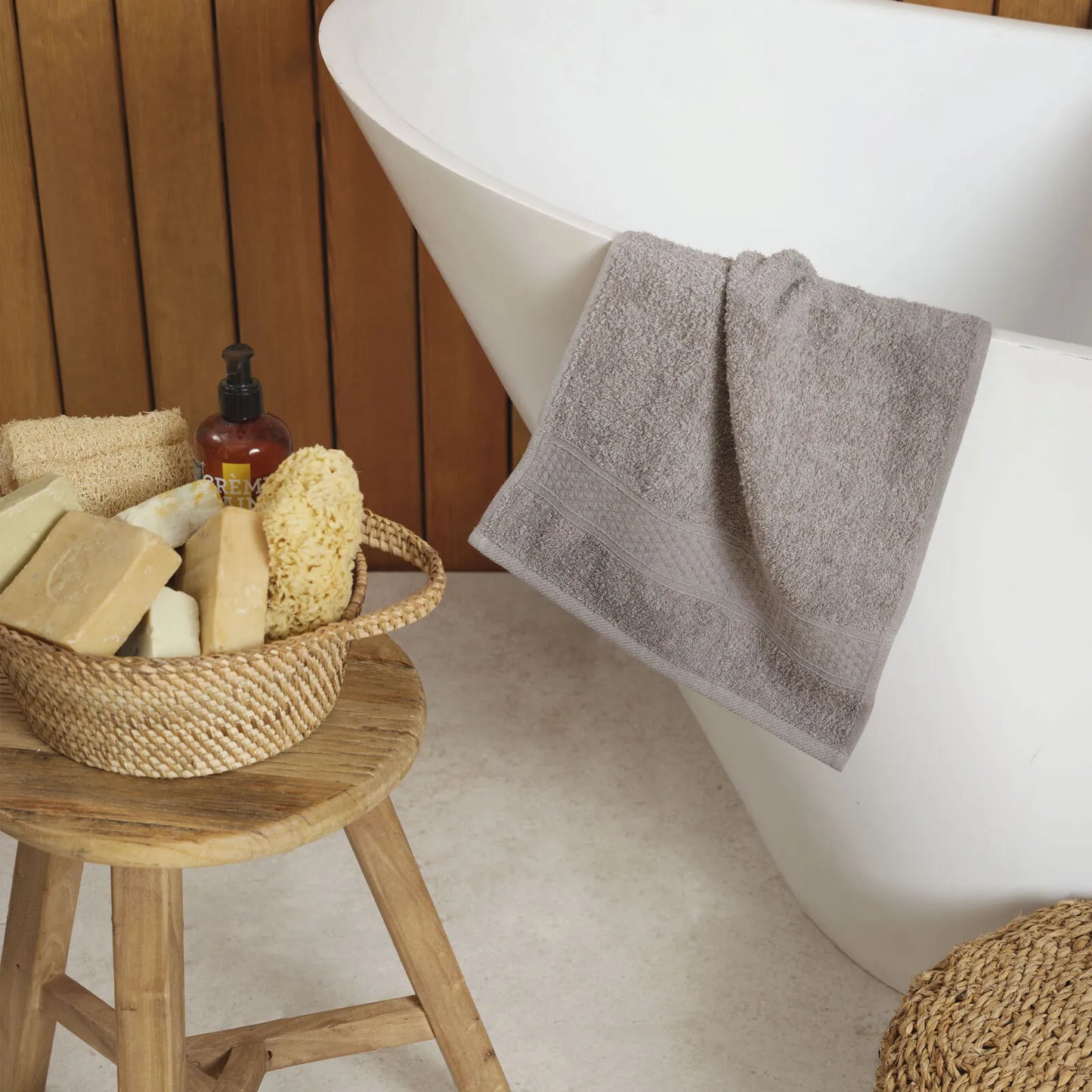 Karaca Home Dielle Håndklæde 30 × 50 cm | Genanvendt Bomuld | Grå