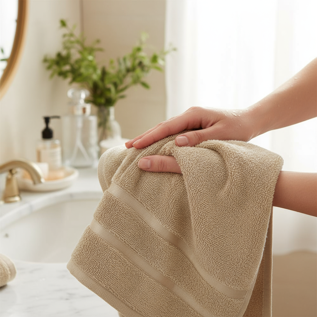 Nautica Home Anton Håndklæde – Beige, 30 × 50 cm