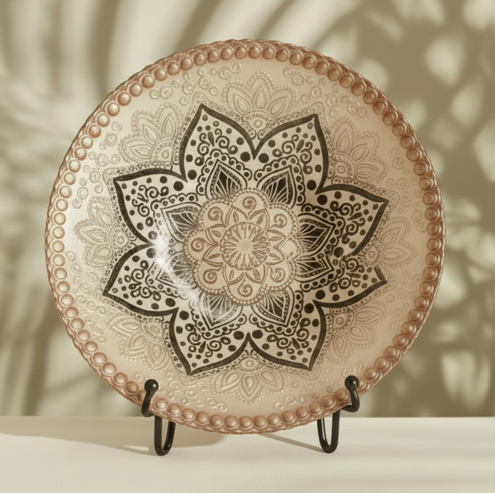 Karaca Home Alshiwa Dekorativ Tallerken – Brun, 33 cm