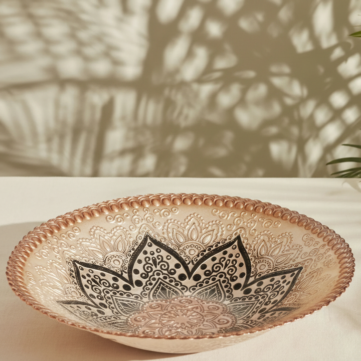 Karaca Home Alshiwa Dekorativ Tallerken – Brun, 33 cm