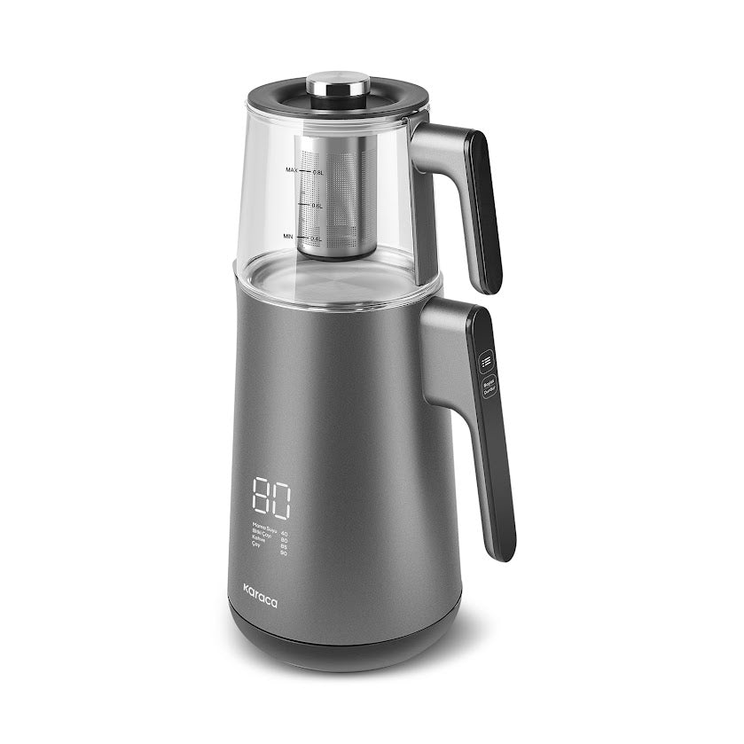 Karaca Cool Touch 1502 El-temaskine – Dobbeltvægget & Digital (Grå)