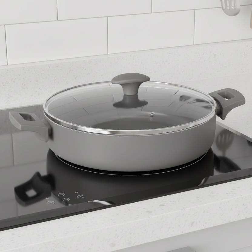 Michelino Serveringspande m/Låg 28 cm – Alythia-serien - Beige