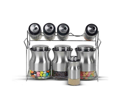 Schäfer krydderihylde – 8 dele inkl. stativ - Sølv