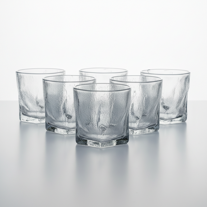 Almina Artic Snow Corta Glassæt 6 stk - 230 ml - Iset Tekstur