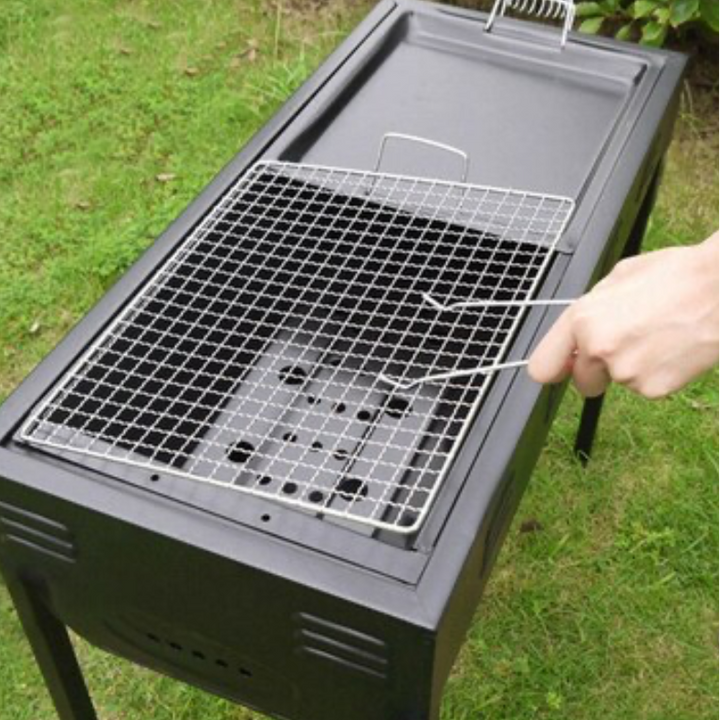 El Pasha - BBQ udendørs kulgrill - 66x30x64 cm | Rustfrit stål | Sort