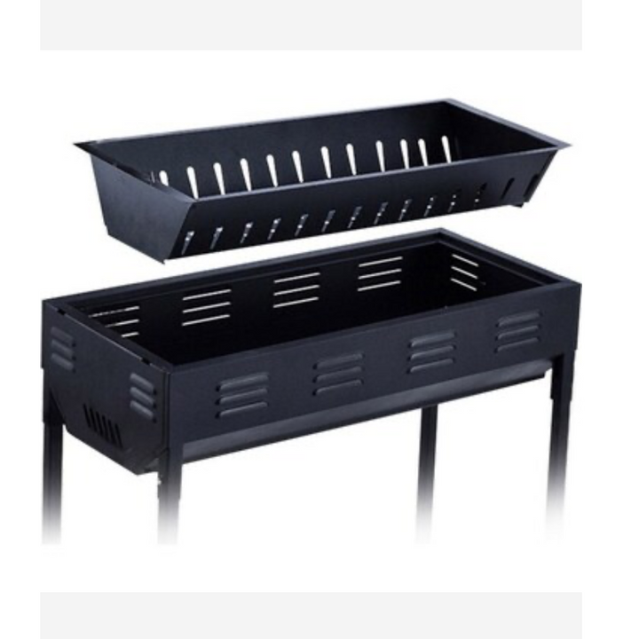 El Pasha - BBQ udendørs kulgrill - 66x30x64 cm | Rustfrit stål | Sort
