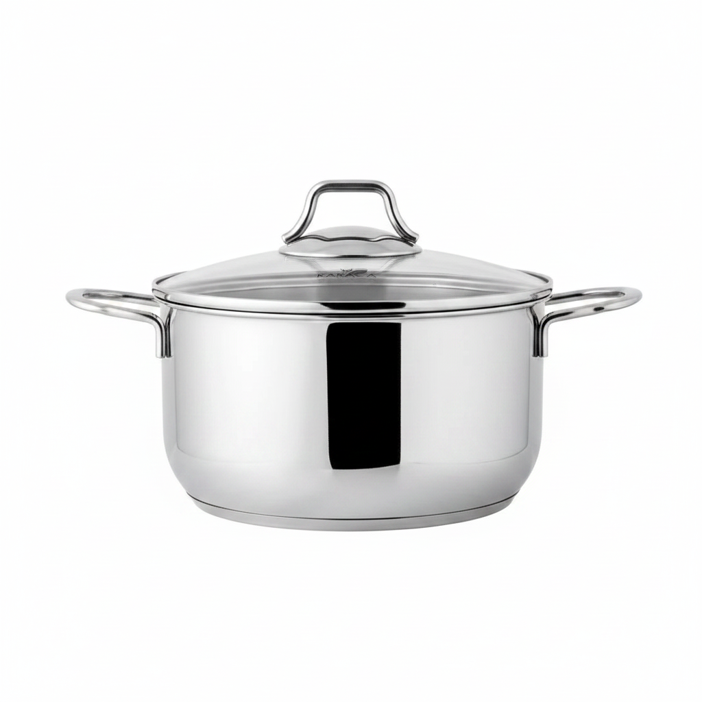 Karaca - Kitchen Lover 2 i 1 Muslingegryde – 3,5 &amp; 2,5 liter | Ø20 cm | Rustfrit stål | 2 stk. |  3 dele