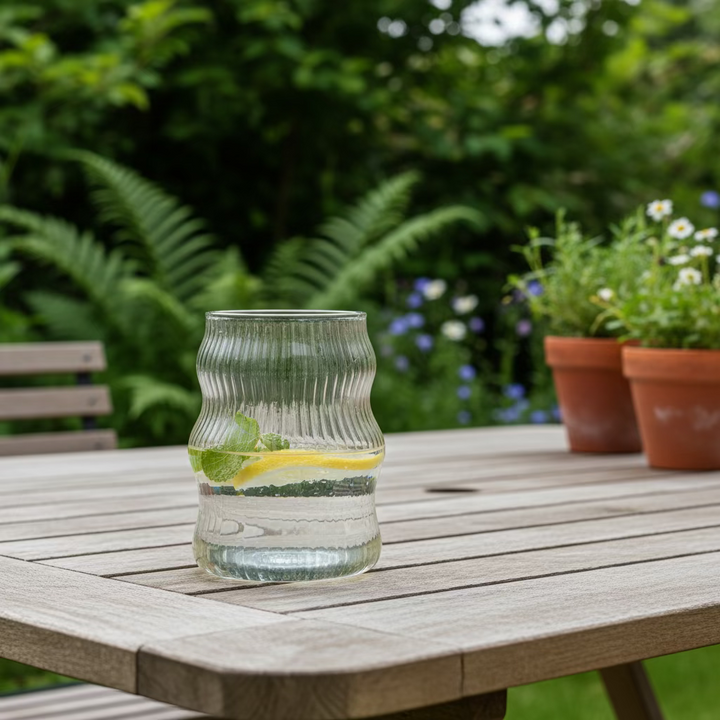 Diamonds - Riflet Drikkeglassæt - 480 ml. | Glas | Transparent | 6 stk.
