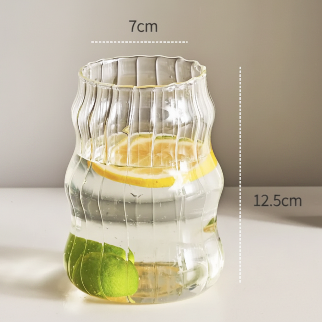 Diamonds - Rillet Drikkeglassæt - 500 ml. | Glas | Transparent | 6 stk.
