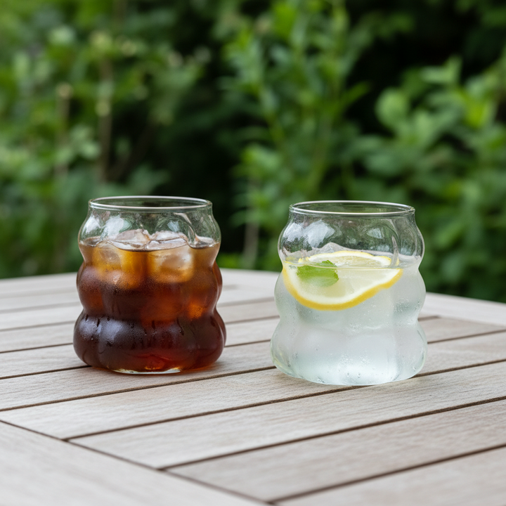 Diamonds - Bubble Drikkeglassæt - 380 ml. | Glas | Transparent | 6 stk.