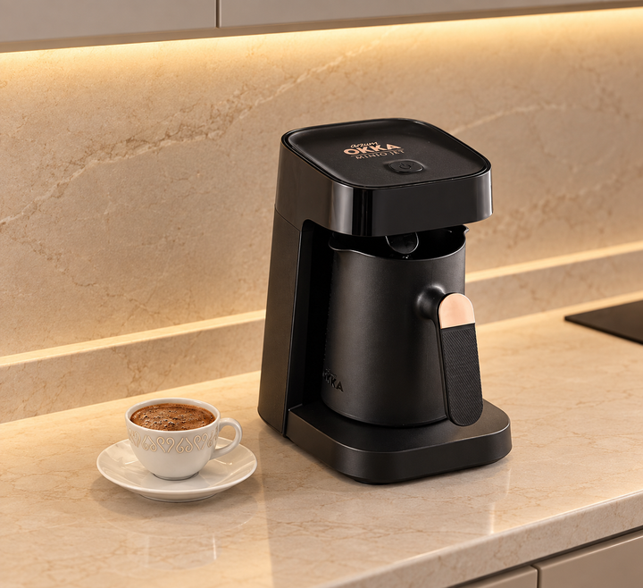 Arzum Minio Jet - Automatisk Tyrkisk Kaffemaskine - 5 kop. | Sort/Kobber
