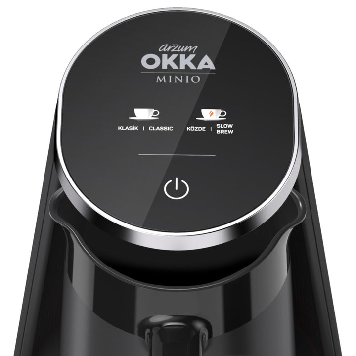 Arzum Okka Minio - Tyrkisk Kaffemaskine – 500 ml | Rustfrit stål | Sort/Krom