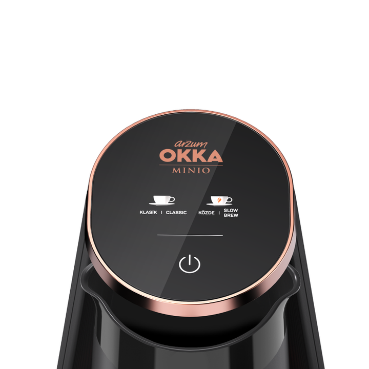 Arzum Okka Minio - Tyrkisk Kaffemaskine – 500 ml | Rustfrit stål | Sort/Kobber