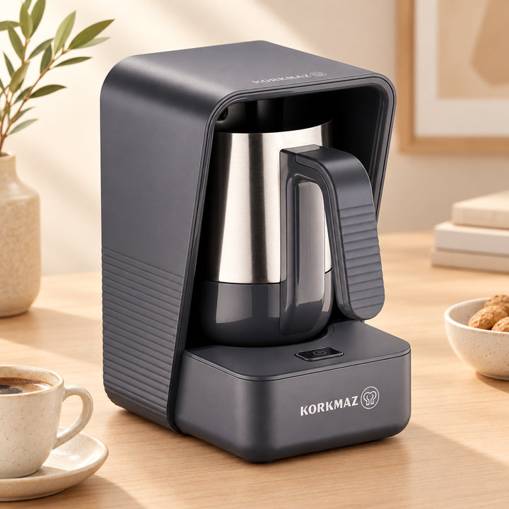Korkmaz Moderna - Tyrkisk espressomaskine - 5 kop. | 400W | Satingrå