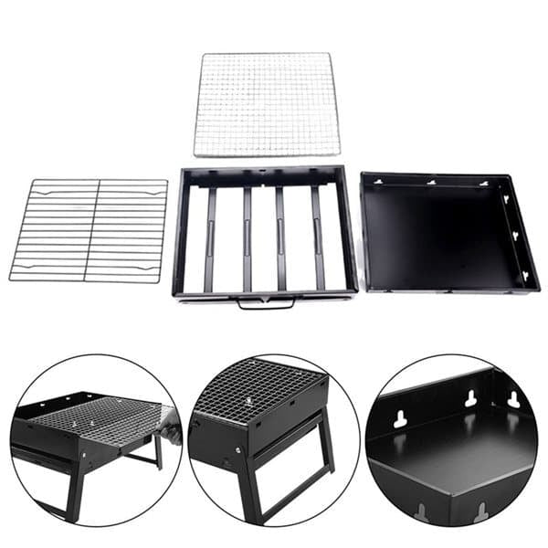 Transportabel kulgrill - 435 × 290 × 235 mm