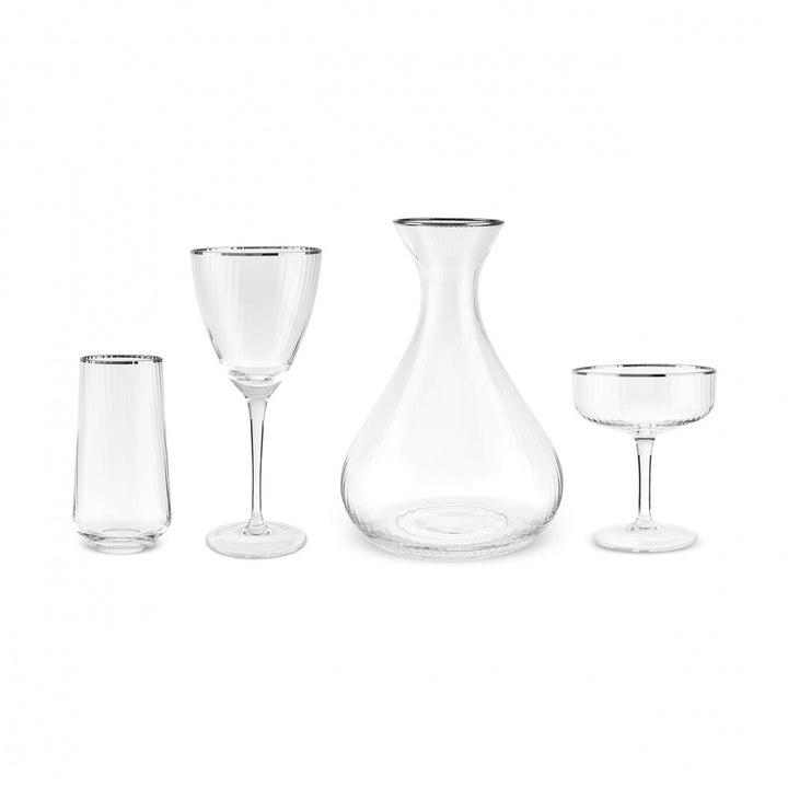 Karaca Fine Pearl - Vinglas - 6 stk. | Sølvkant