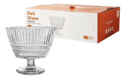 Dessertskåle på fod Deli Glass – 6 stk. (340 ml)