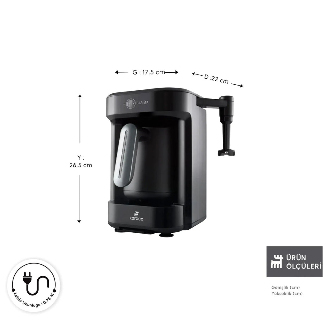 Karaca Hatir Barista Latte &amp; Tyrkisk Kaffemaskine - Space Gray