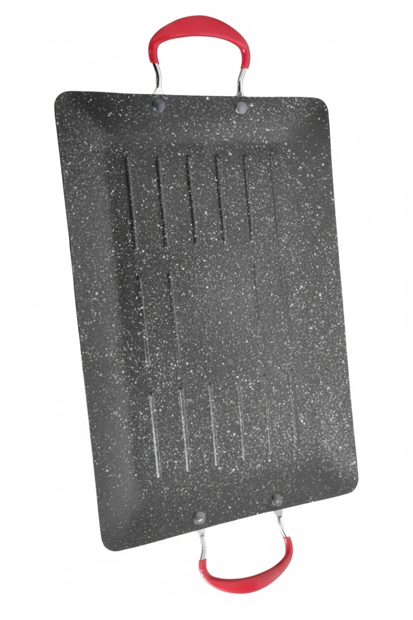 Grill og Stegeplade - Non-stick Belægning - 42 cm x 27 cm