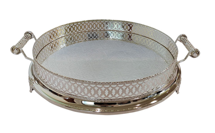 Cinar - Fugurato - Serveringbakke – Sølv - 49 × 11 cm