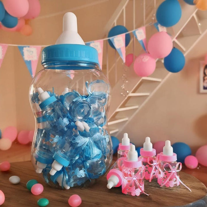 Baby Shower Sutteflaske – Stor og små Sutteflasker som Bordpynt & Gæstegaver