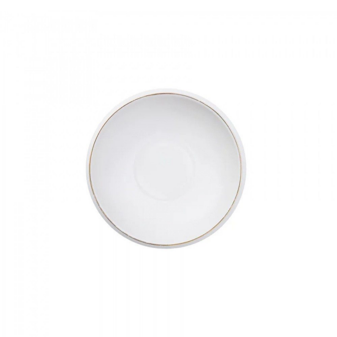 Porcelænssæt 6 Pers. 25 Dele Hvid m/Guldkant - Almina Mondo Gold Line