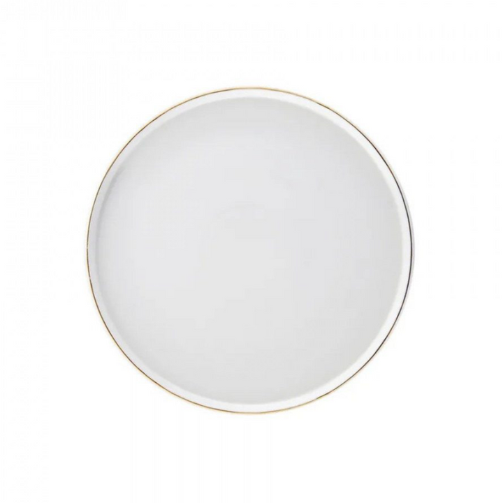 Porcelænssæt 6 Pers. 25 Dele Hvid m/Guldkant - Almina Mondo Gold Line