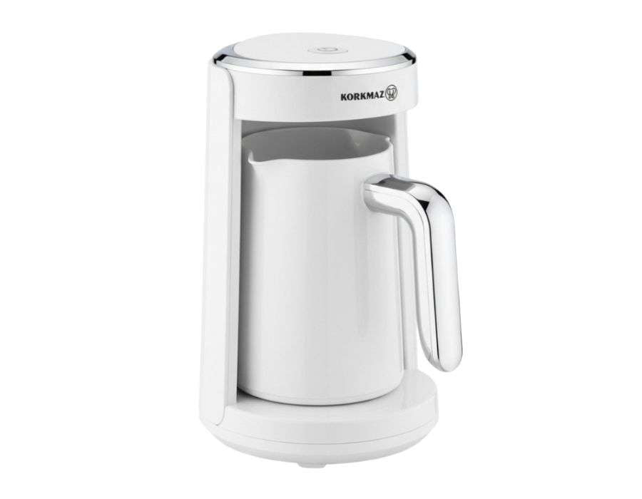 Korkmaz Keyif Türk Elektrisk Tyrkisk Kaffemaskine 480W - Vanilje/Sølv