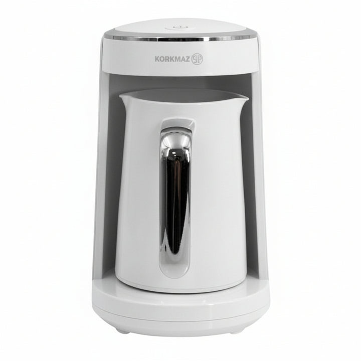 Korkmaz Keyif Türk Elektrisk Tyrkisk Kaffemaskine 480W - Vanilje/Sølv