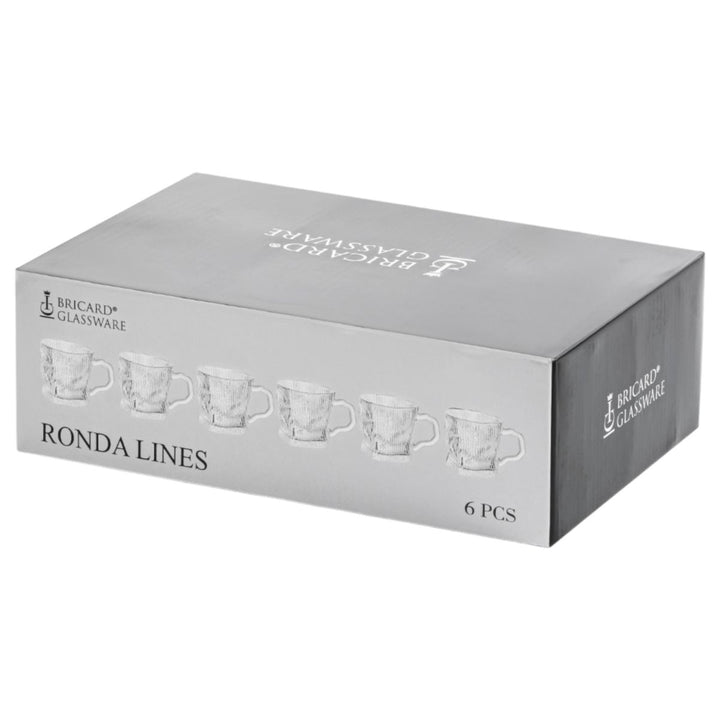 Bricard - Ronda Lines Teglassæt Sæt - 6 Stk | Transparent